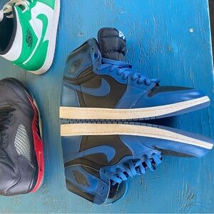 Nike Air Jordan 1 High Blue and Black Sneakers Retro 1